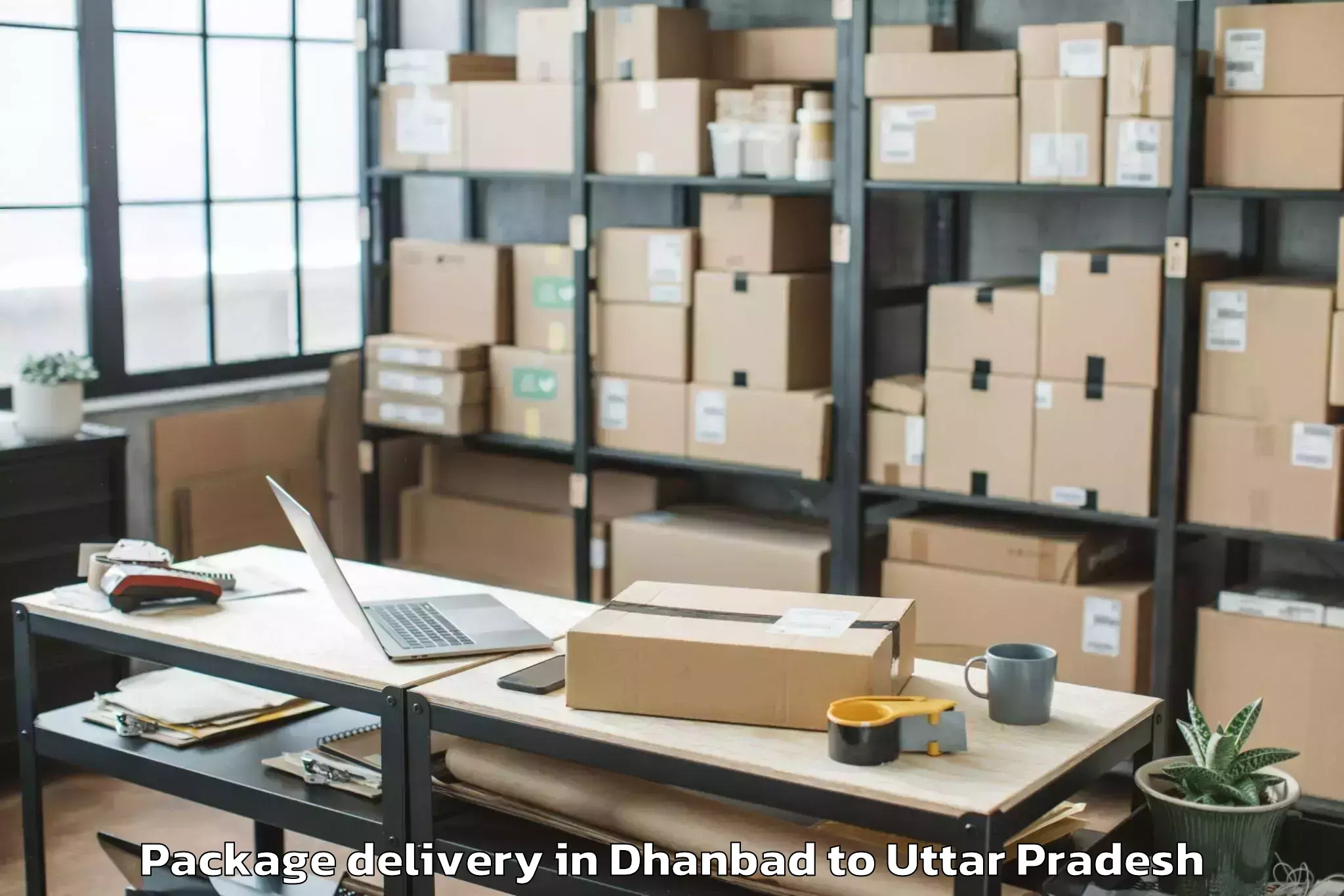 Book Dhanbad to Salempur Package Delivery Online